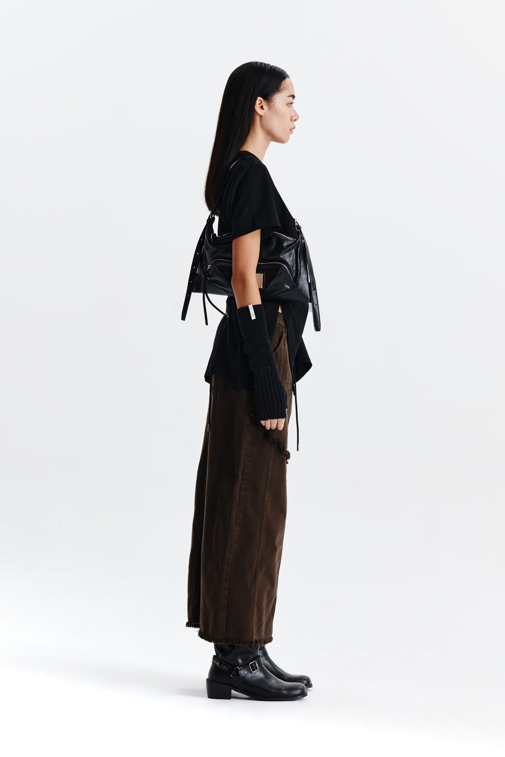 Matin Kim - String Slit Detail Top (Black) product image 7 | TRAB K-Fashion Australia