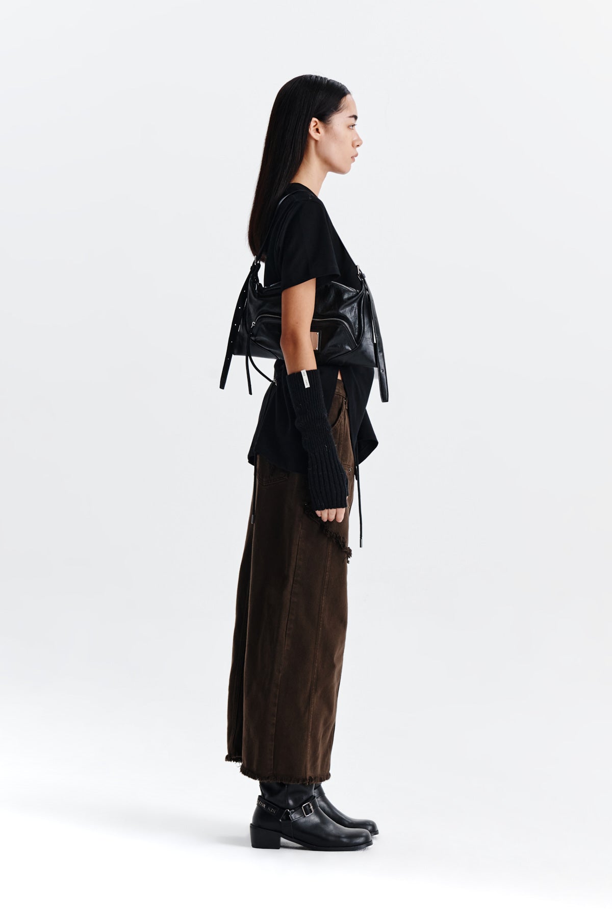 Matin Kim - String Slit Detail Top (Black) product image 7 | TRAB K-Fashion Australia