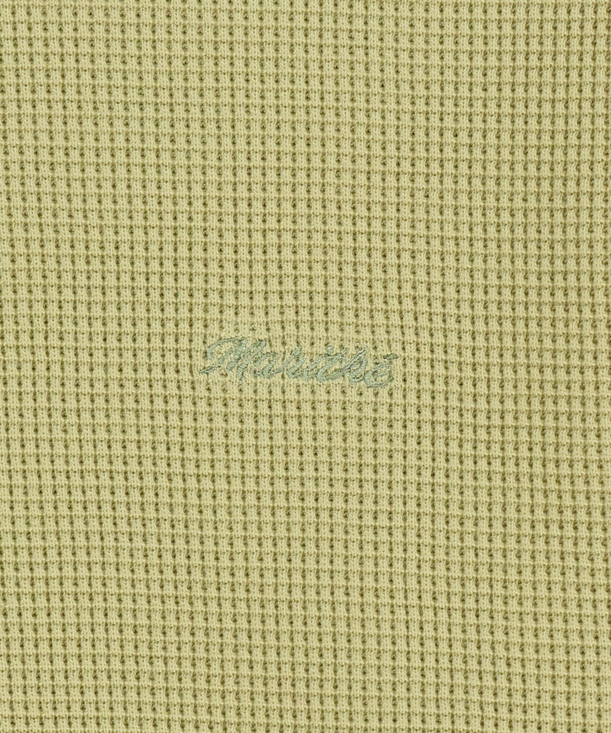 Marithe & Francois Girbaud - Waffle Henley Neck Sweatshirt (Light Olive) product image 4 | TRAB K-Fashion Australia