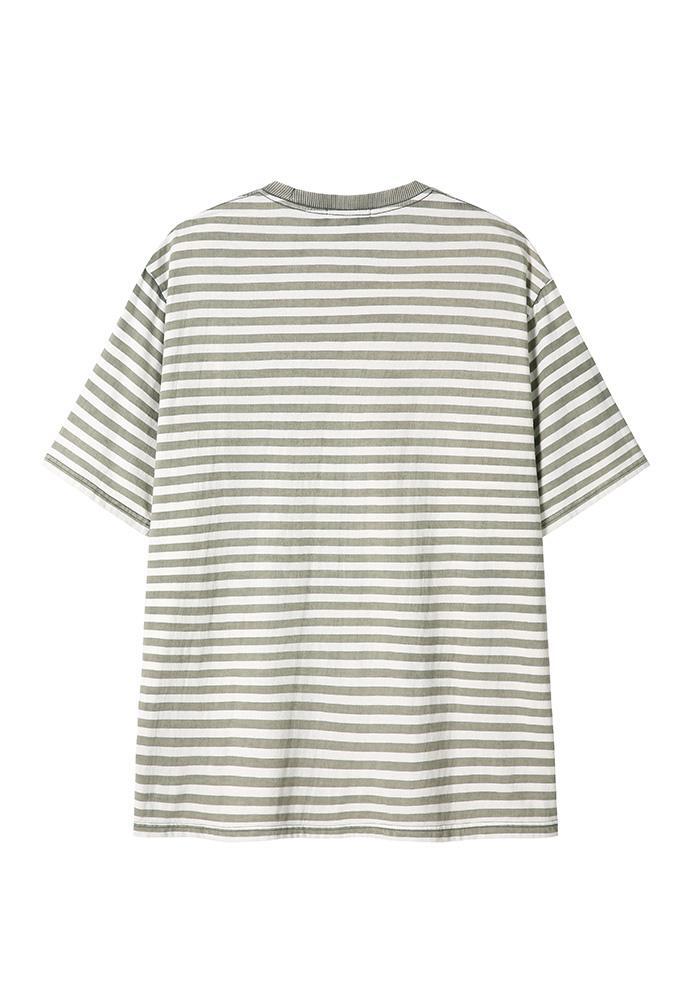 Art if acts - French Stripe S/S Tee (Vintage Moss) product image 8 | TRAB K-Fashion Australia