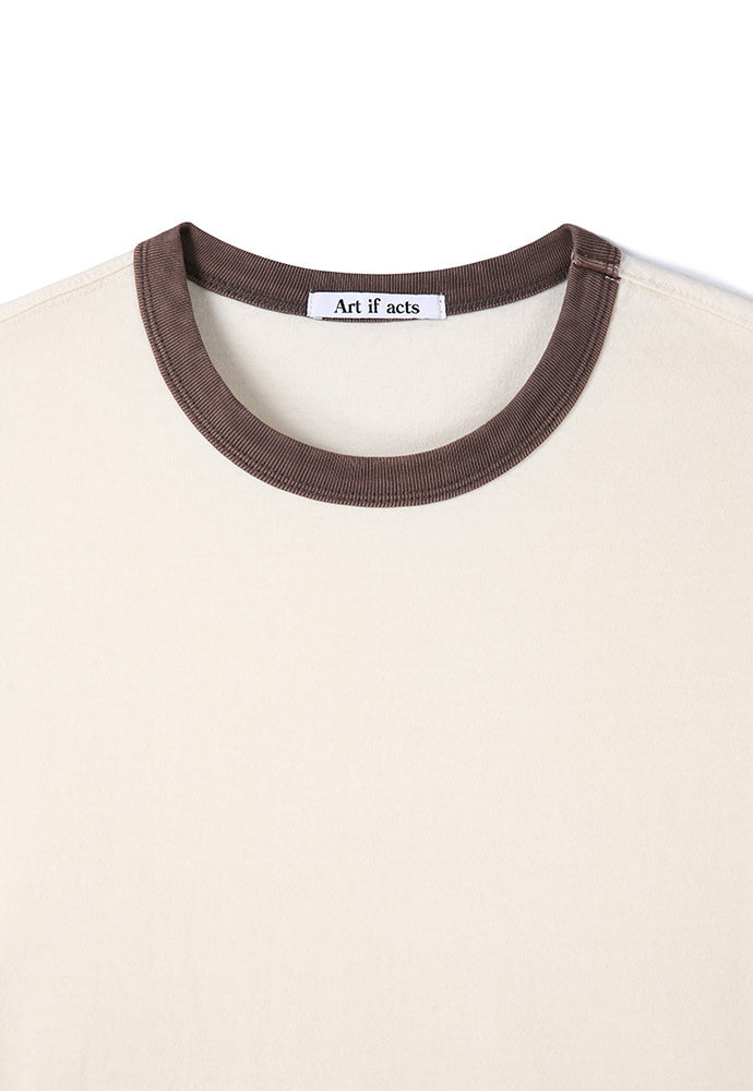 Art if acts - Ringer Tee (Cream/Mud) product image 8 | TRAB K-Fashion Australia