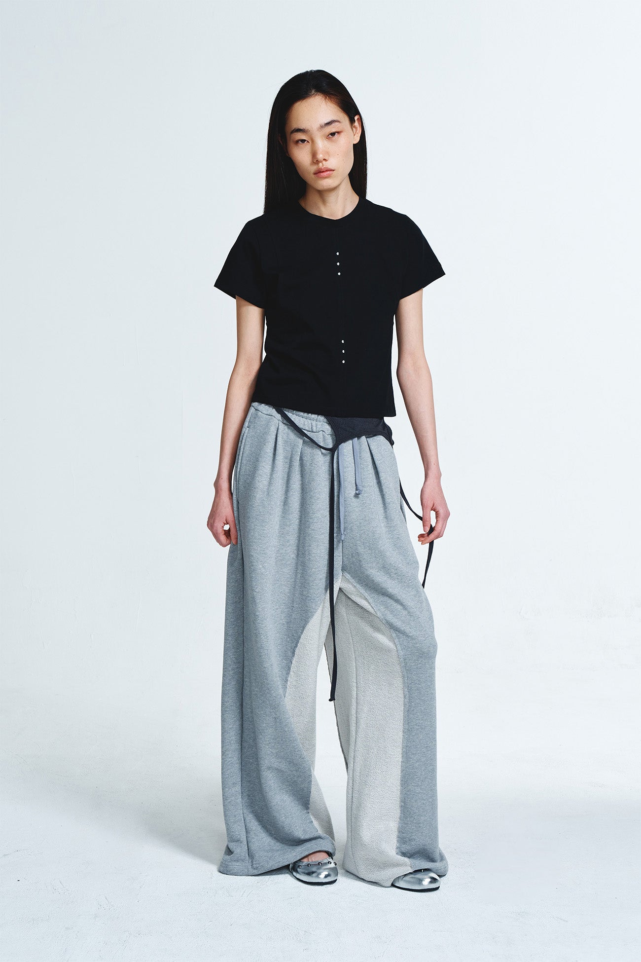 Deinet - Reverse Cut Sweatpants (Melange Grey) product image 4 | TRAB K-Fashion Australia