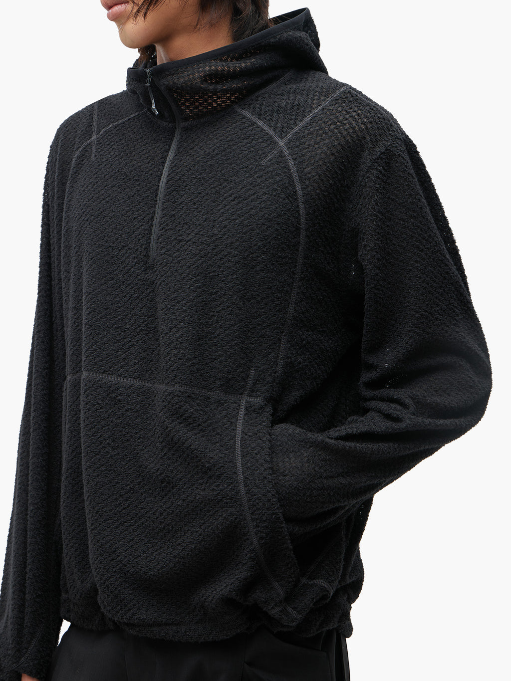 Jiyong Kim - Half Zip Hoodie (Black) product image 6 | TRAB K-Fashion Australia