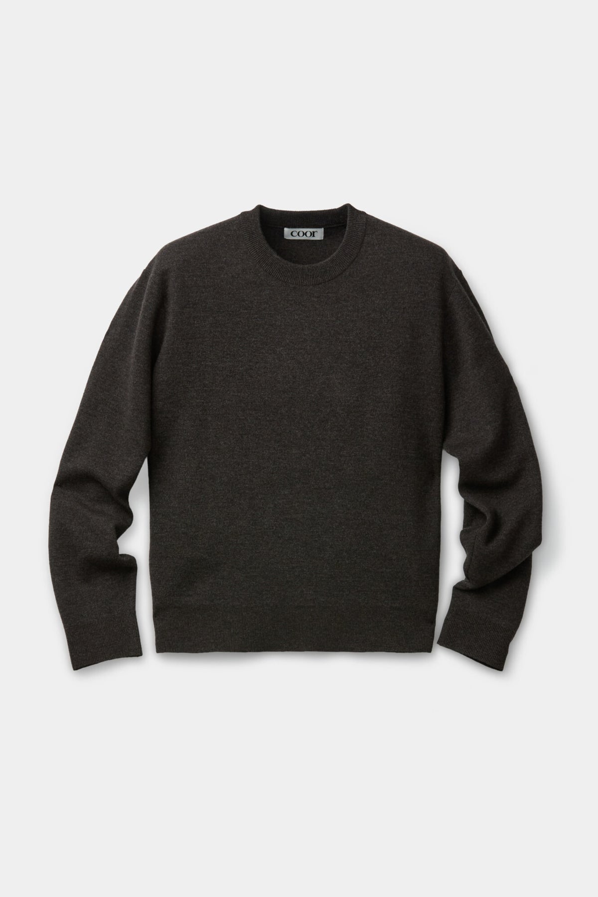 Coor - Merino Wool Crewneck Sweater (Melange Brown) product image 1 | TRAB K-Fashion Australia