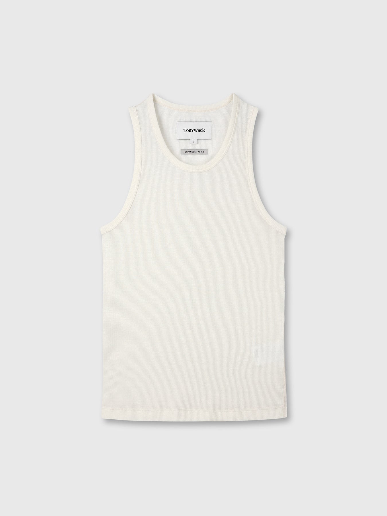 Tonywack - Super Fine Wool Ribbed Sleeveless (Japanese Fabric) (Ecru) product image 7 | TRAB K-Fashion Australia