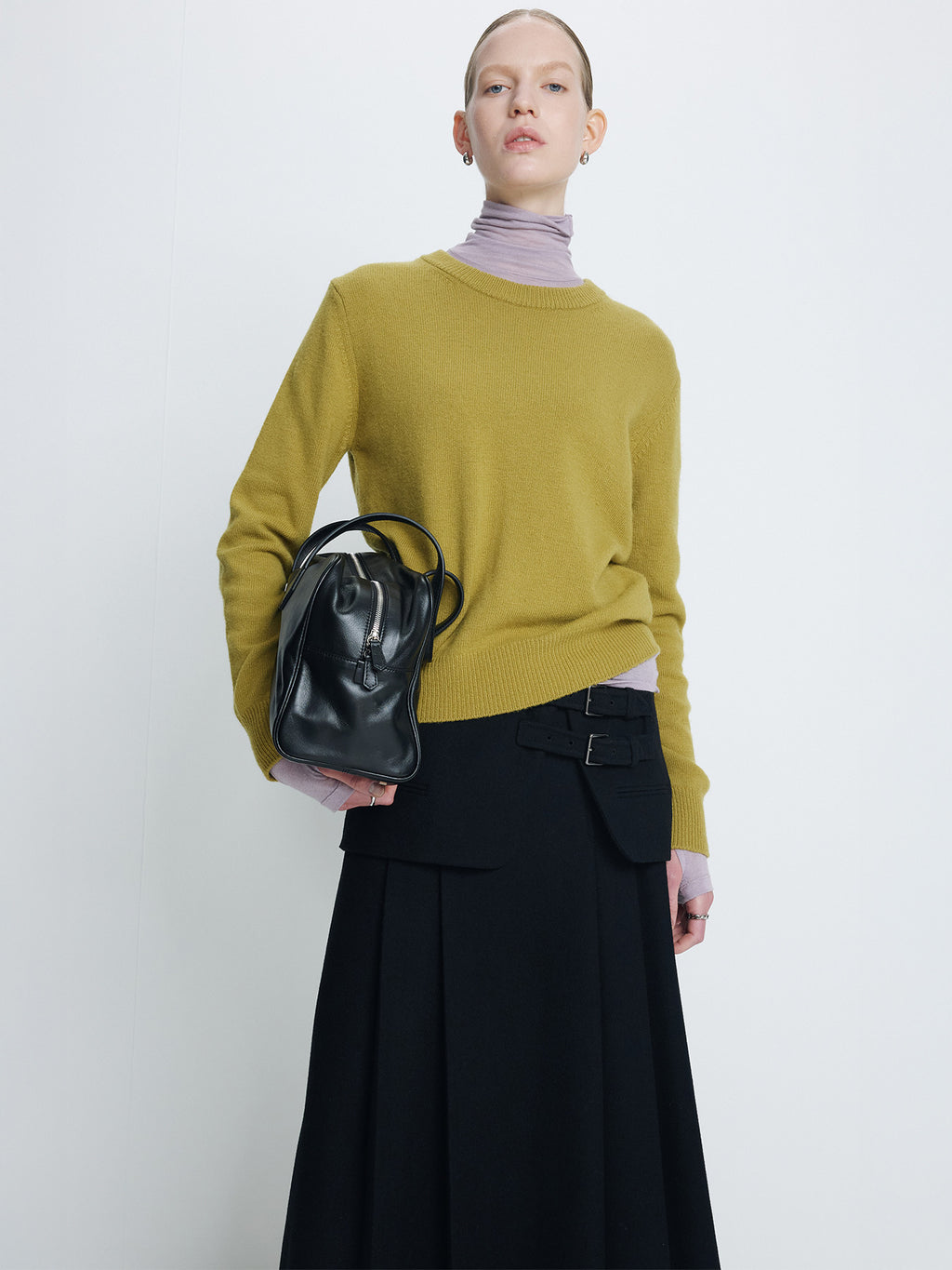Tonywack - Wool Double-Layered Skirt (Black) product image 4 | TRAB K-Fashion Australia