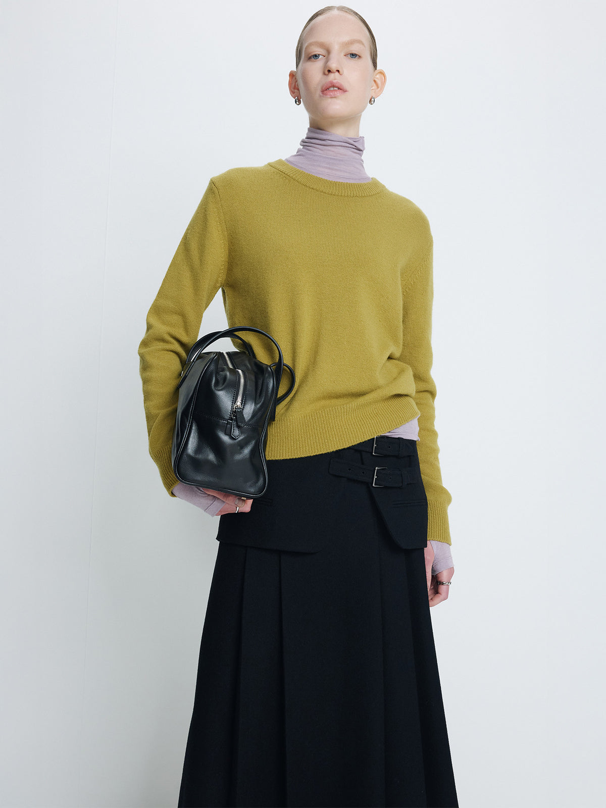 Tonywack - Wool Double-Layered Skirt (Black) product image 4 | TRAB K-Fashion Australia