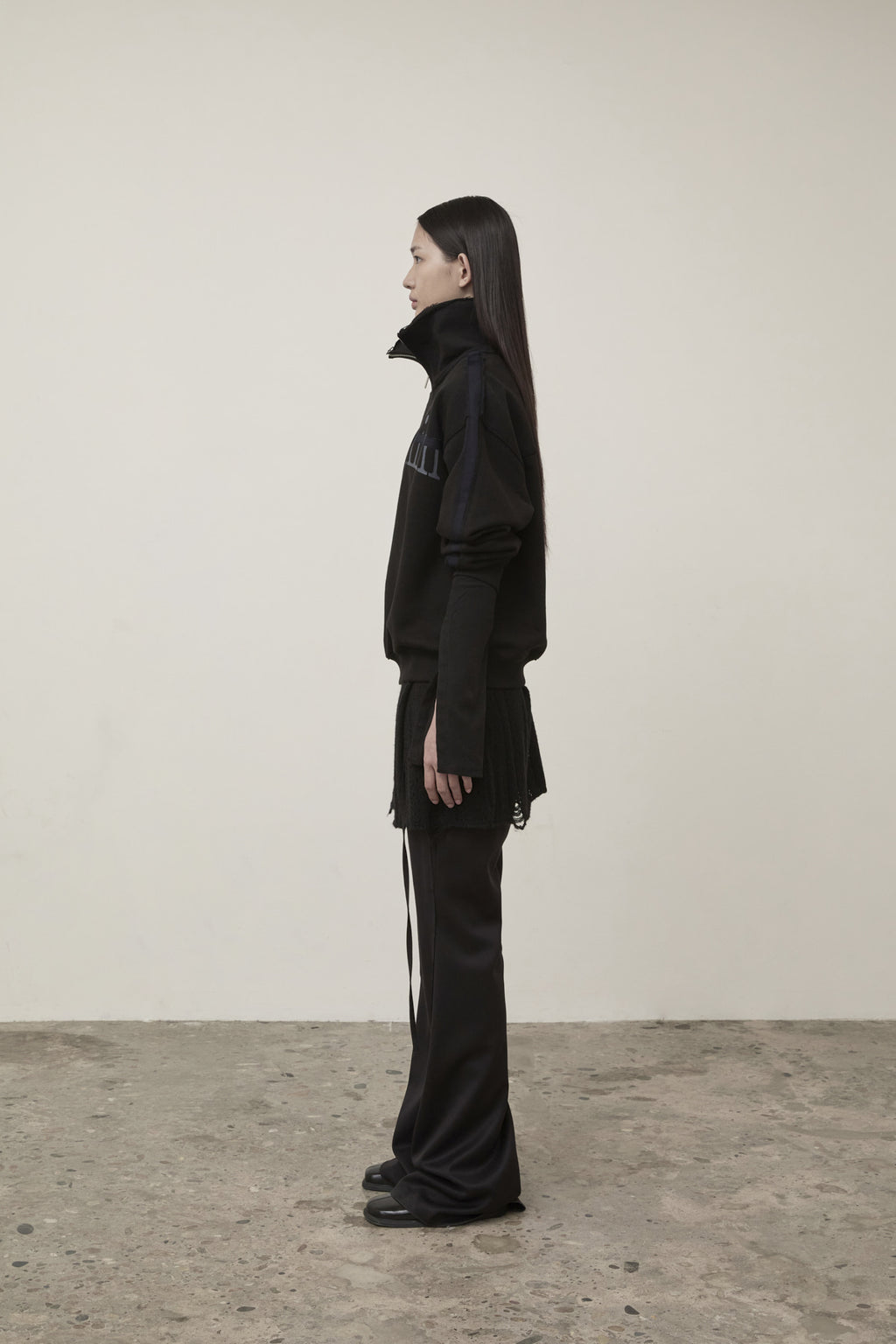 Matin Kim - Cut Out Half Zip Sweatshirt (Black) product image 7 | TRAB K-Fashion Australia