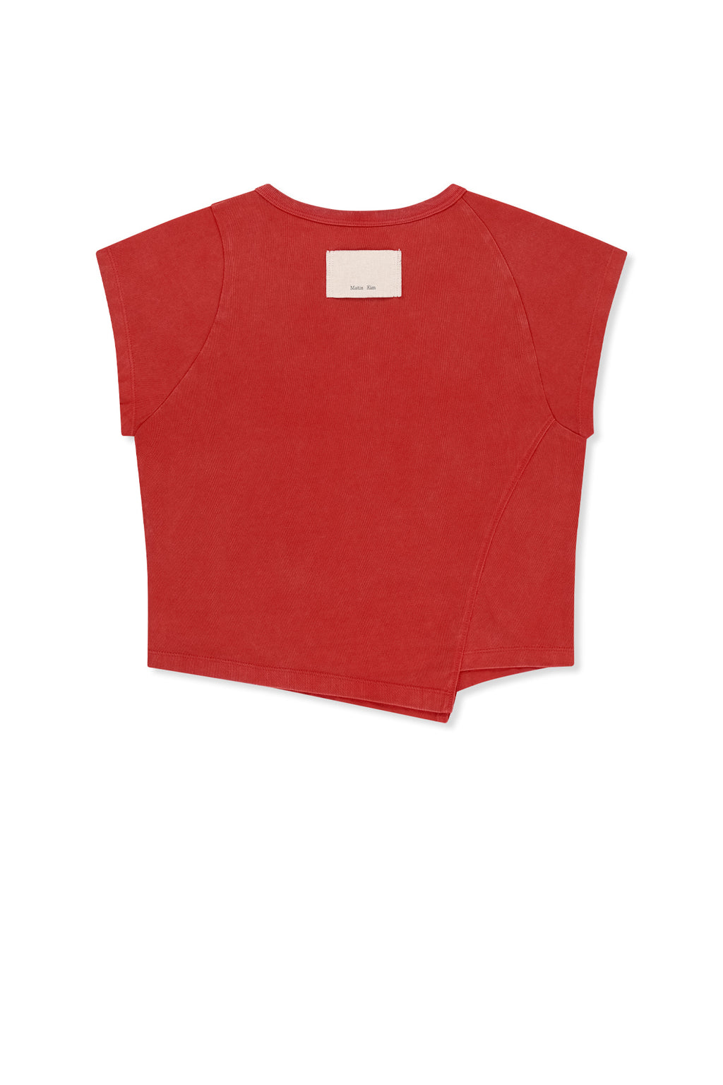 Matin Kim - Curved Cut Slim Top (Red) product image 2 | TRAB K-Fashion Australia