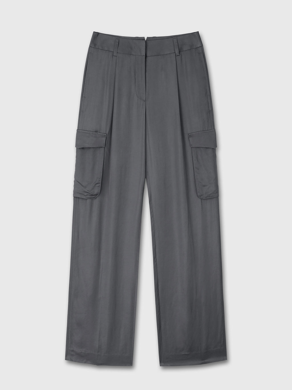 Tonywack - Loose-Fit Satin Cargo Pants (Carbon Grey) product image 8 | TRAB K-Fashion Australia