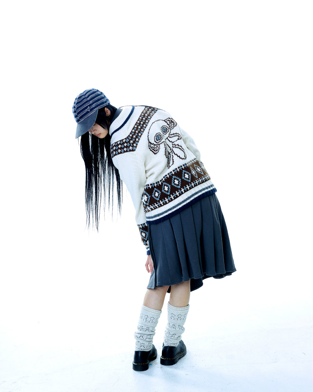 Coyseio - Mossy Cowichan Knit Jacket (Ivory) product image 19 | TRAB K-Fashion Australia