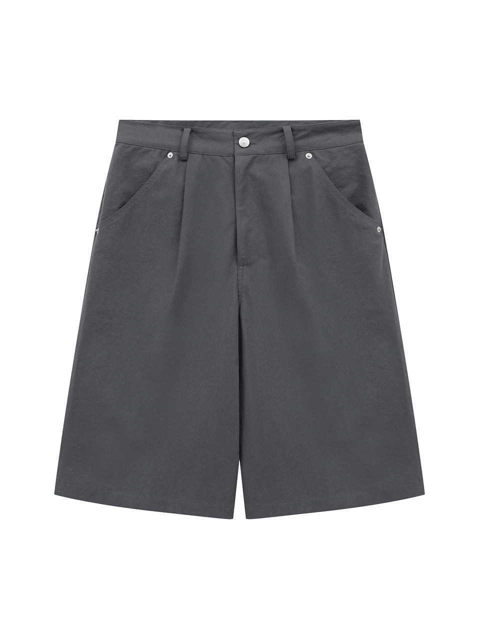 Margarin Fingers - Rivet Mixed Bermuda Pants (Charcoal) product image 2 | TRAB K-Fashion Australia