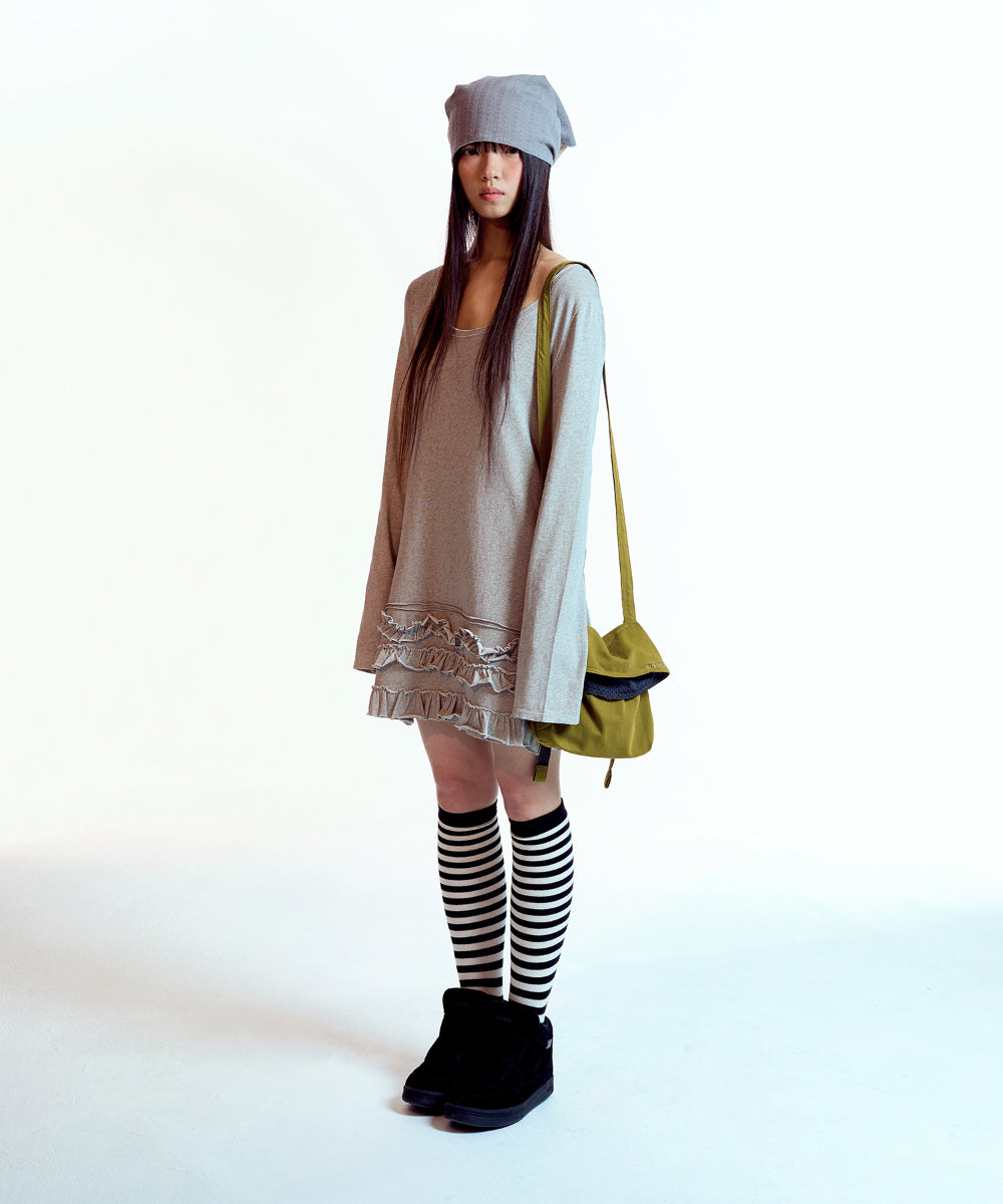 Coyseio - Button Reversible Scarf (Charcoal) product image 11 | TRAB K-Fashion Australia
