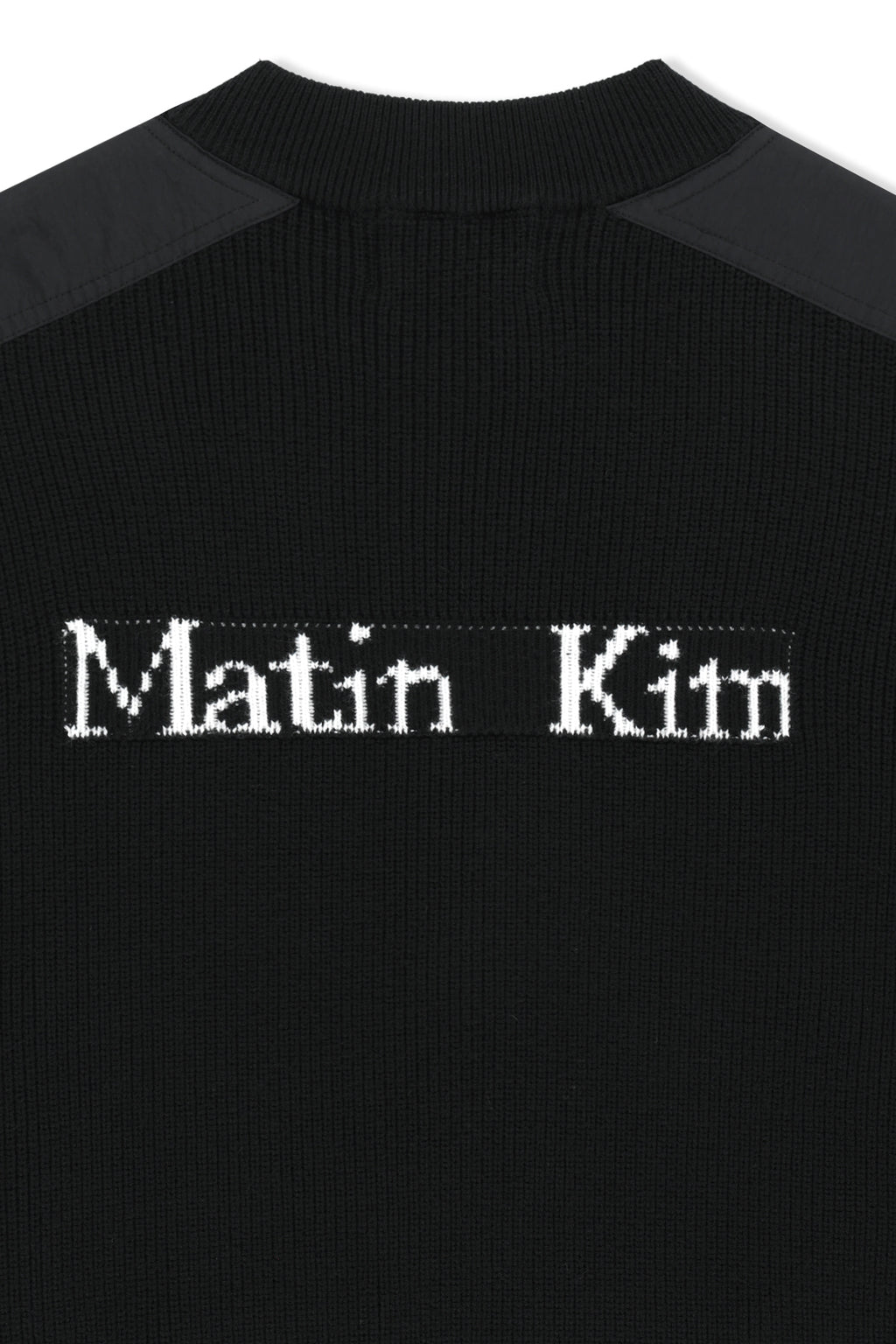 Matin Kim - Patch Detail Knit Zip Up (Black) product image 5 | TRAB K-Fashion Australia