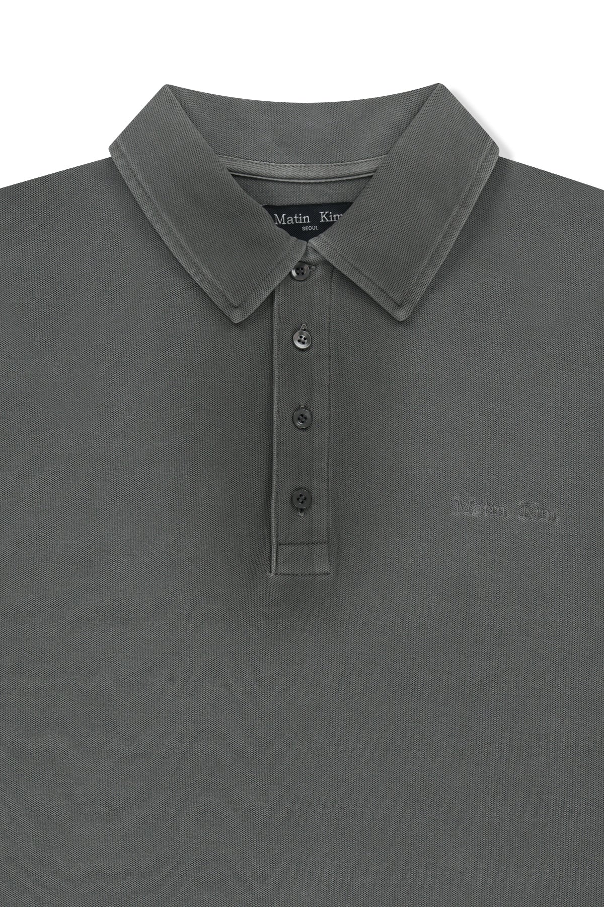 Matin Kim - Small Logo Washed Pique Top (Charcoal) product image 3 | TRAB K-Fashion Australia