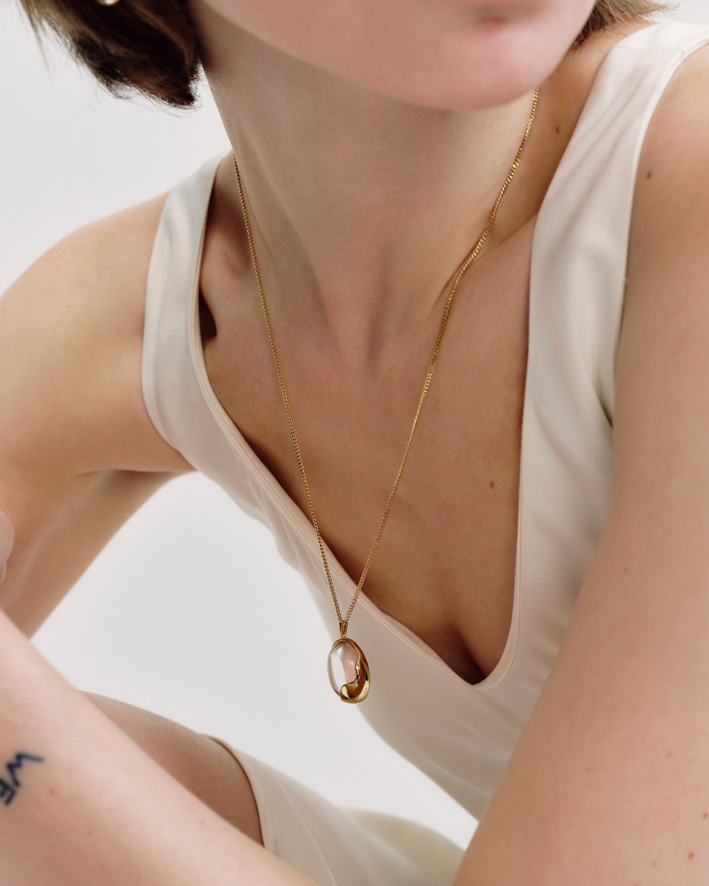 Numbering - Ellipse Glass Pendant Necklace #5755 product image 4 | TRAB K-Fashion Australia