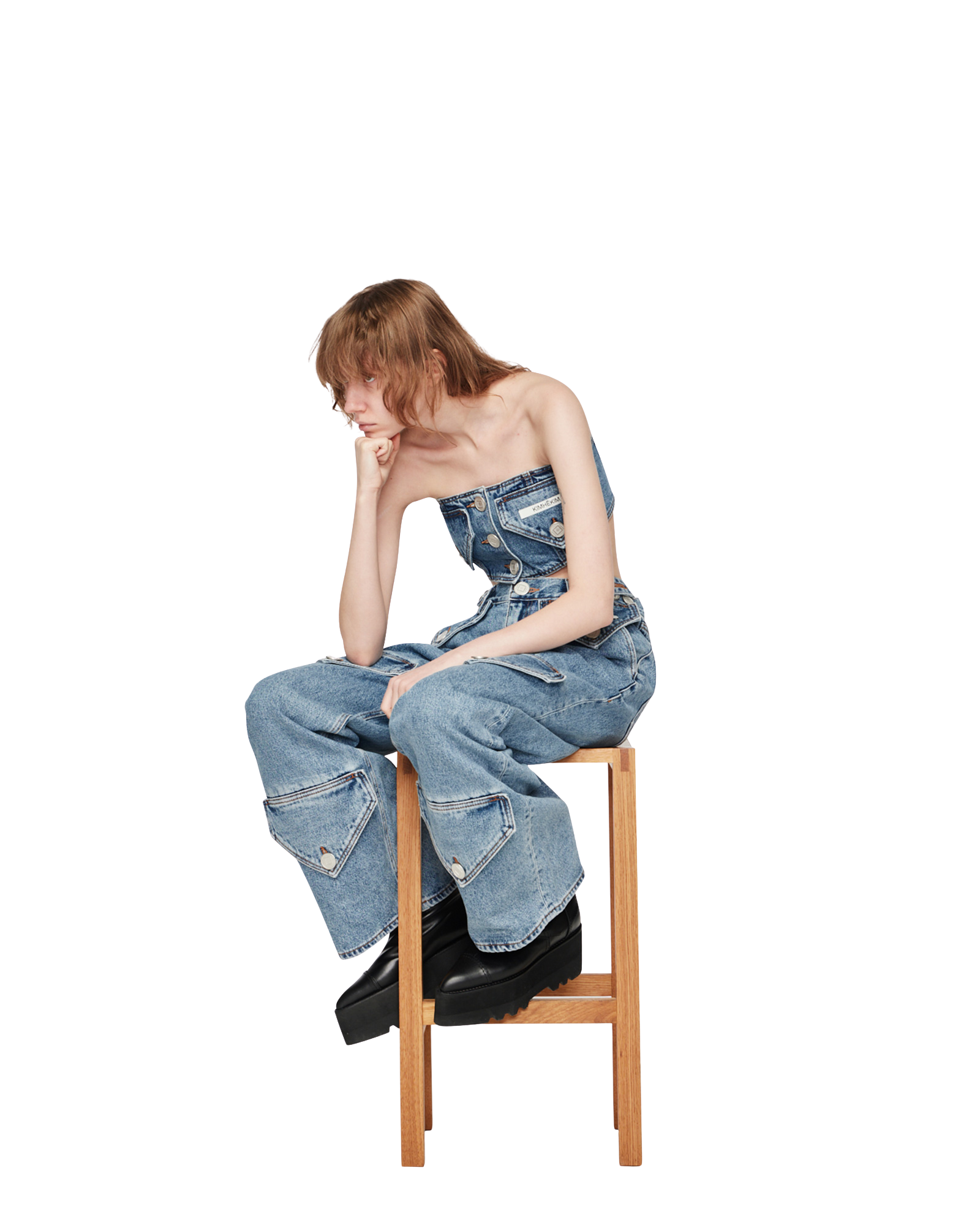 Kimhe Kim - Two Pocket Emma Tube Top (Sky Blue) product image 5 | TRAB K-Fashion Australia
