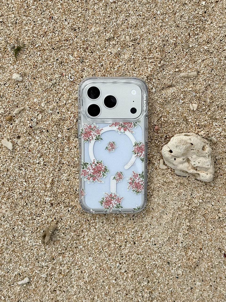 Kijun - MAGSAFE LAYERS FRAME CASE CLEAR SUNWASHED (Flower) product image 1 | TRAB K-Fashion Australia