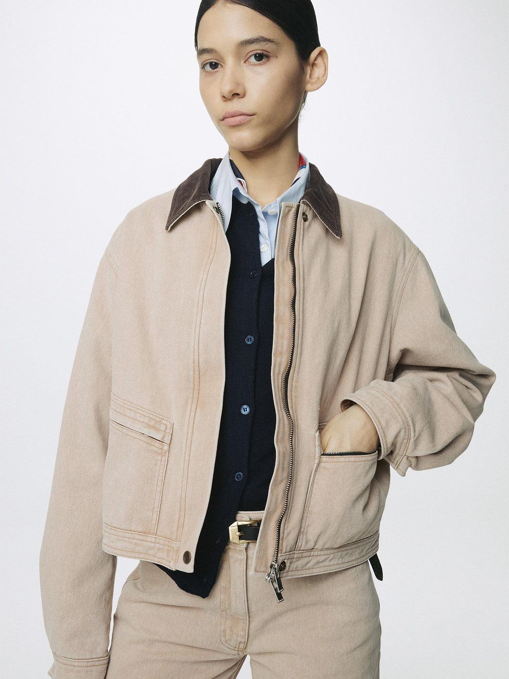 Tonywack - Cropped Work Jacket (Washed Beige) product image 4 | TRAB K-Fashion Australia