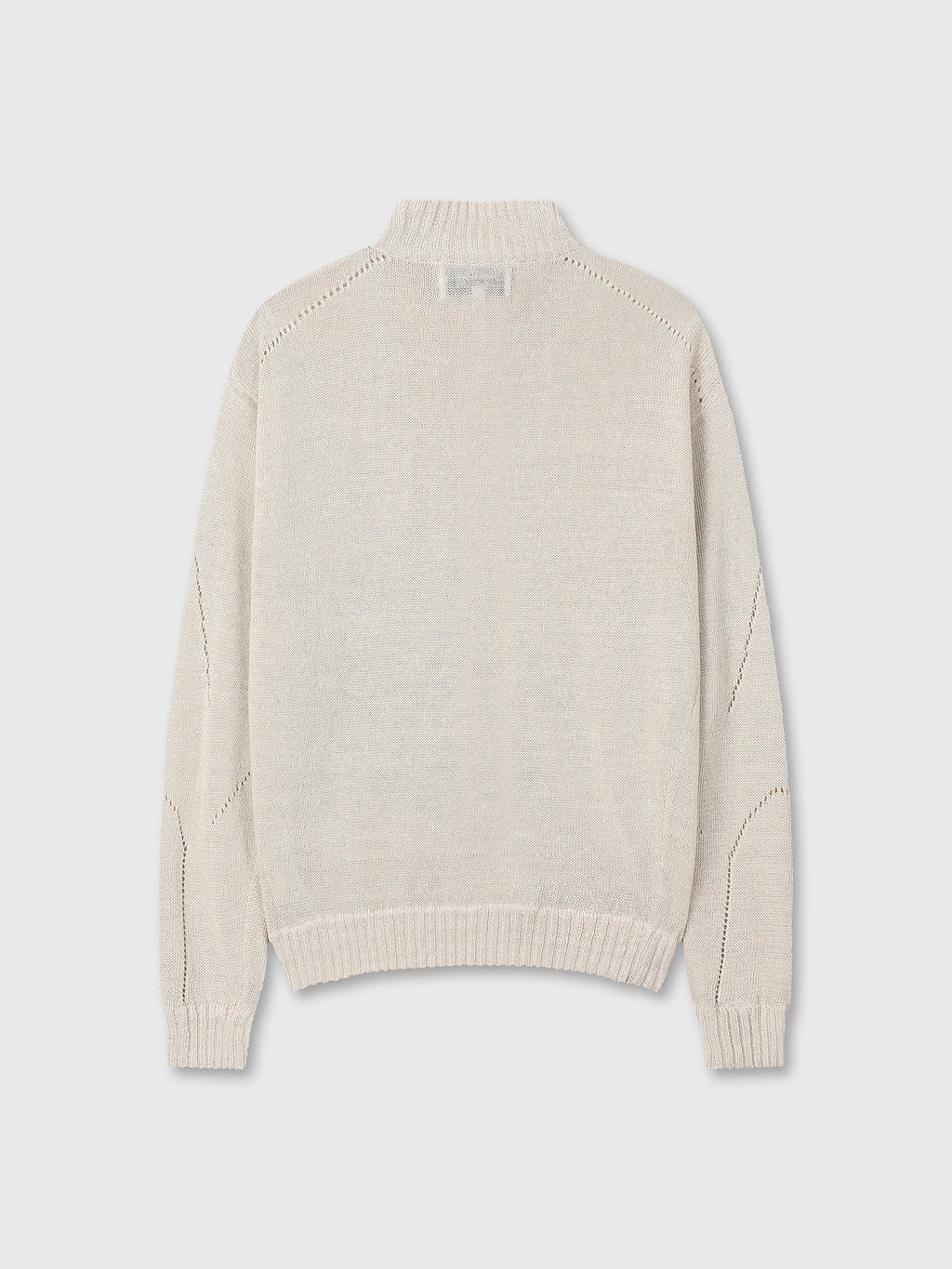 Tonywack - Linen Full Zip Knitted Jumper (Ivory) product image 10 | TRAB K-Fashion Australia