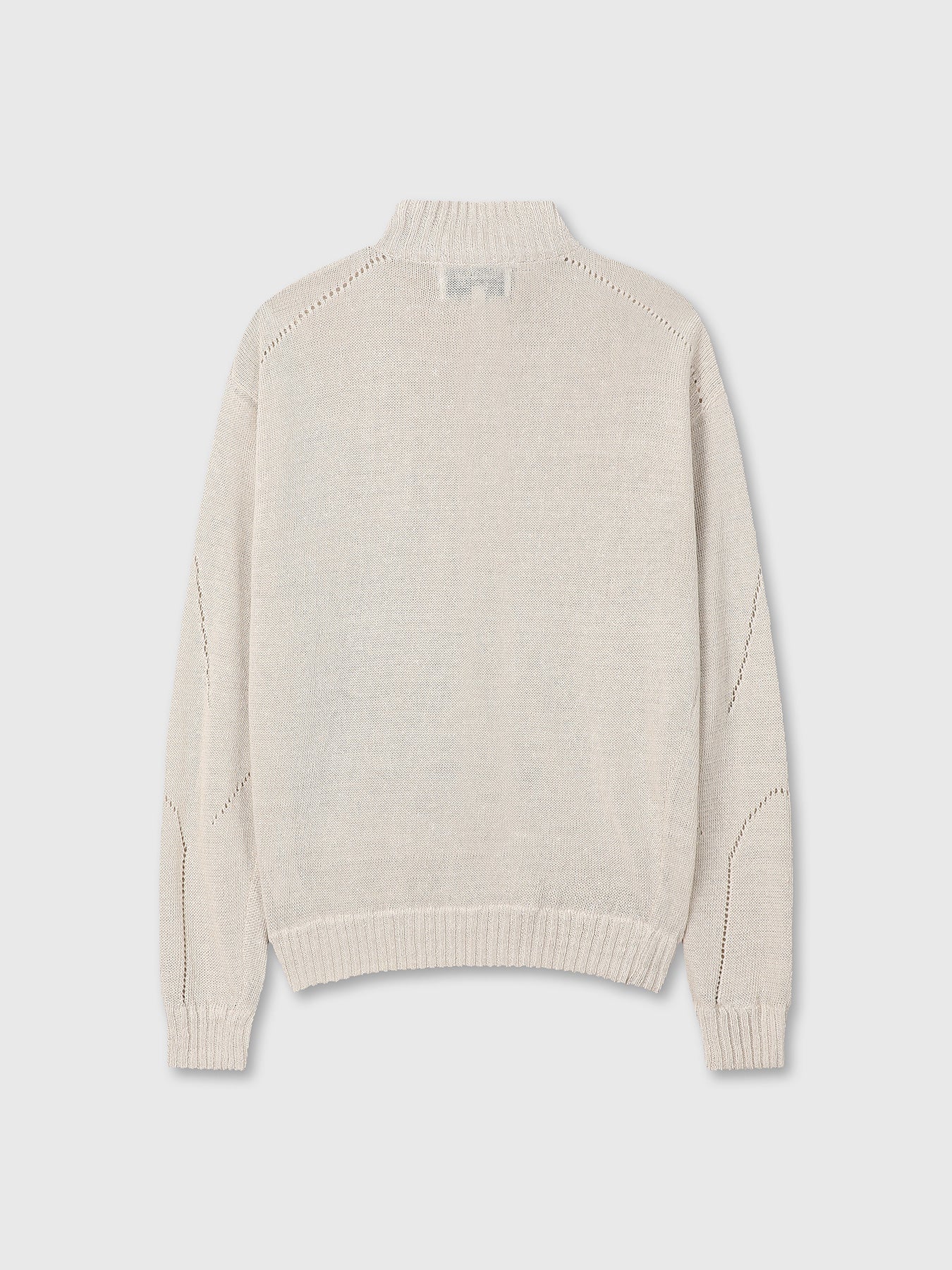 Tonywack - Linen Full Zip Knitted Jumper (Ivory) product image 10 | TRAB K-Fashion Australia