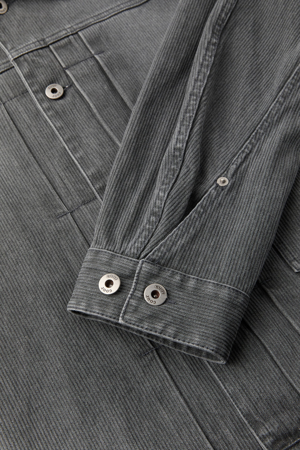 Coor - Type 1 Rib Texture Trucker Jacket (Washed Gray) product image 6 | TRAB K-Fashion Australia