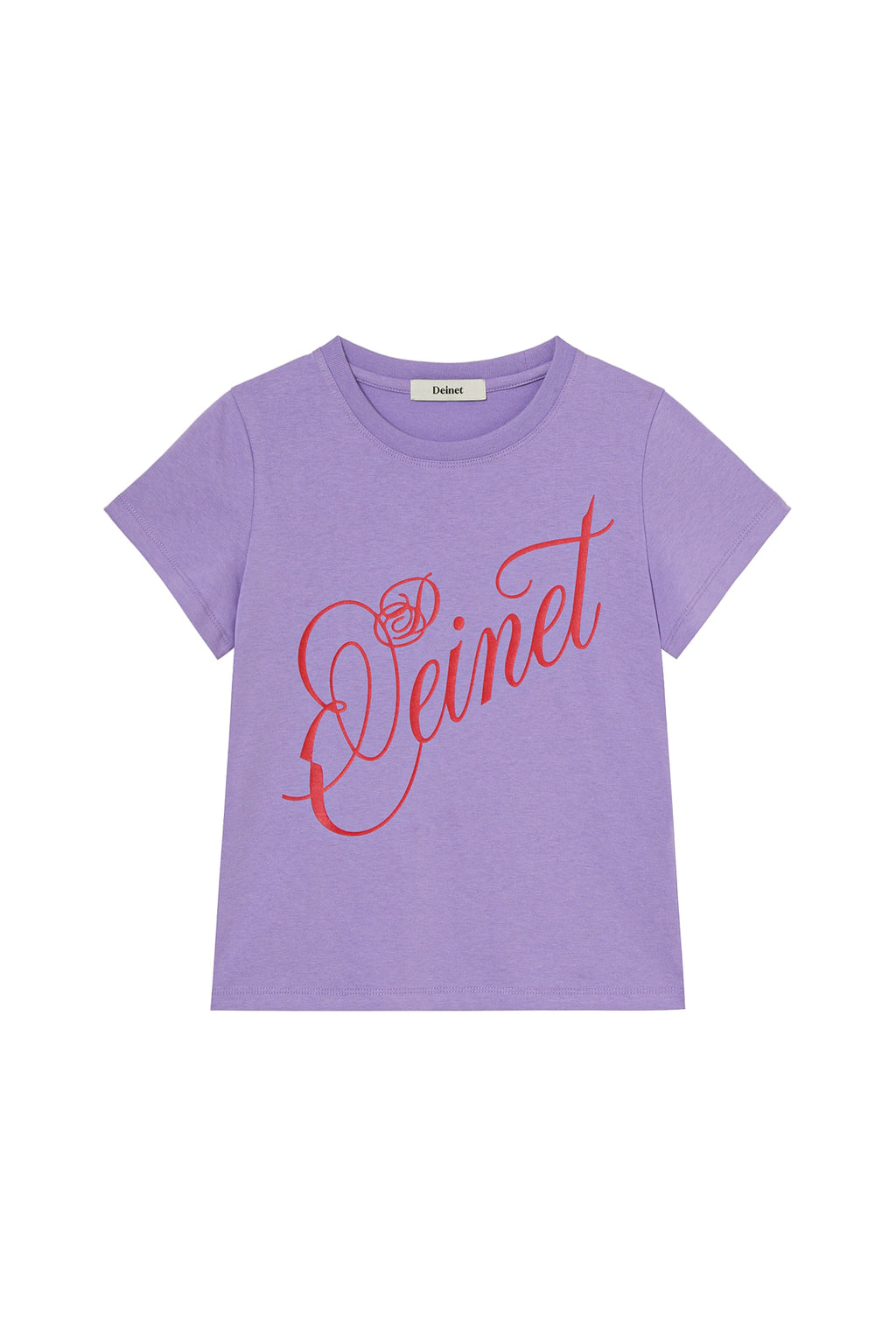 Deinet - Rose Typo Graphic T-Shirt (Light Purple) product image 1 | TRAB K-Fashion Australia