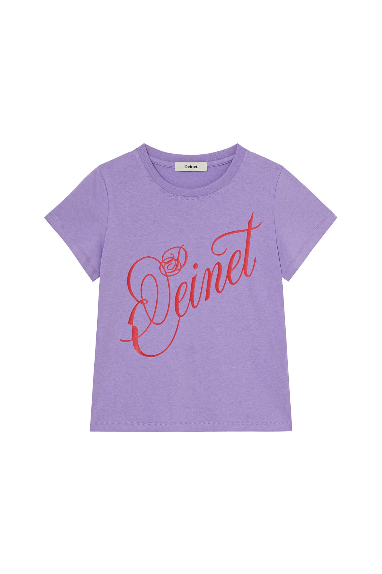 Deinet - Rose Typo Graphic T-Shirt (Light Purple) product image 1 | TRAB K-Fashion Australia