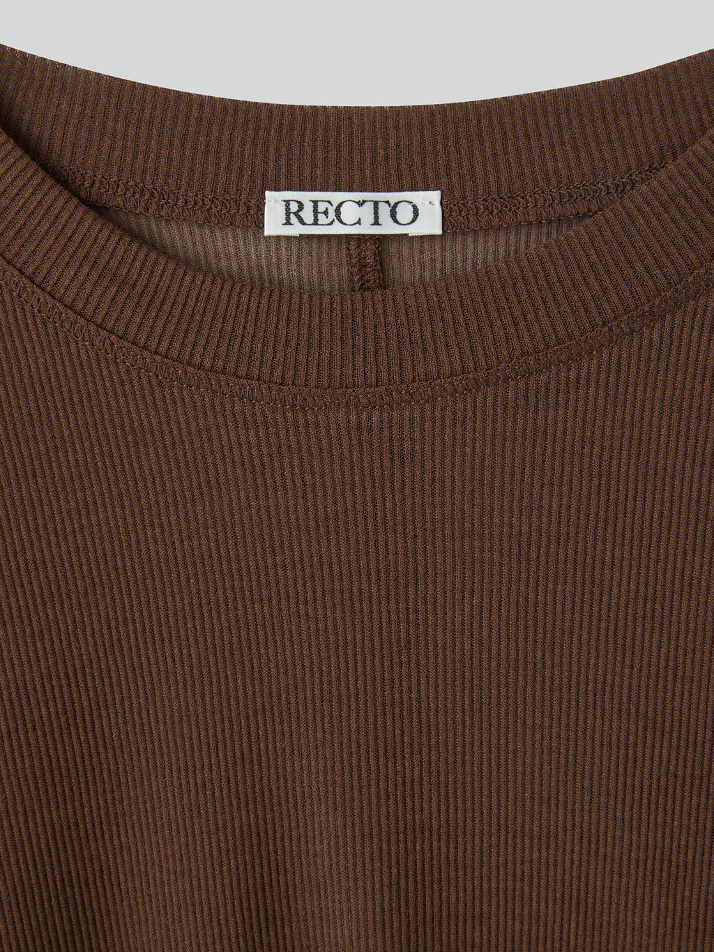 Recto - Sheer Jersey Long Sleeve Top (Red Brown) product image 2 | TRAB K-Fashion Australia