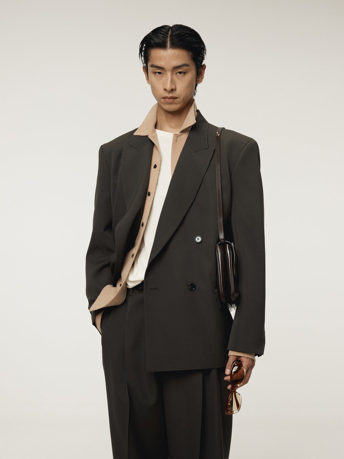 Recto - Styrene Double Breasted Suit Jacket (Charcoal Grey) product image 8 | TRAB K-Fashion Australia