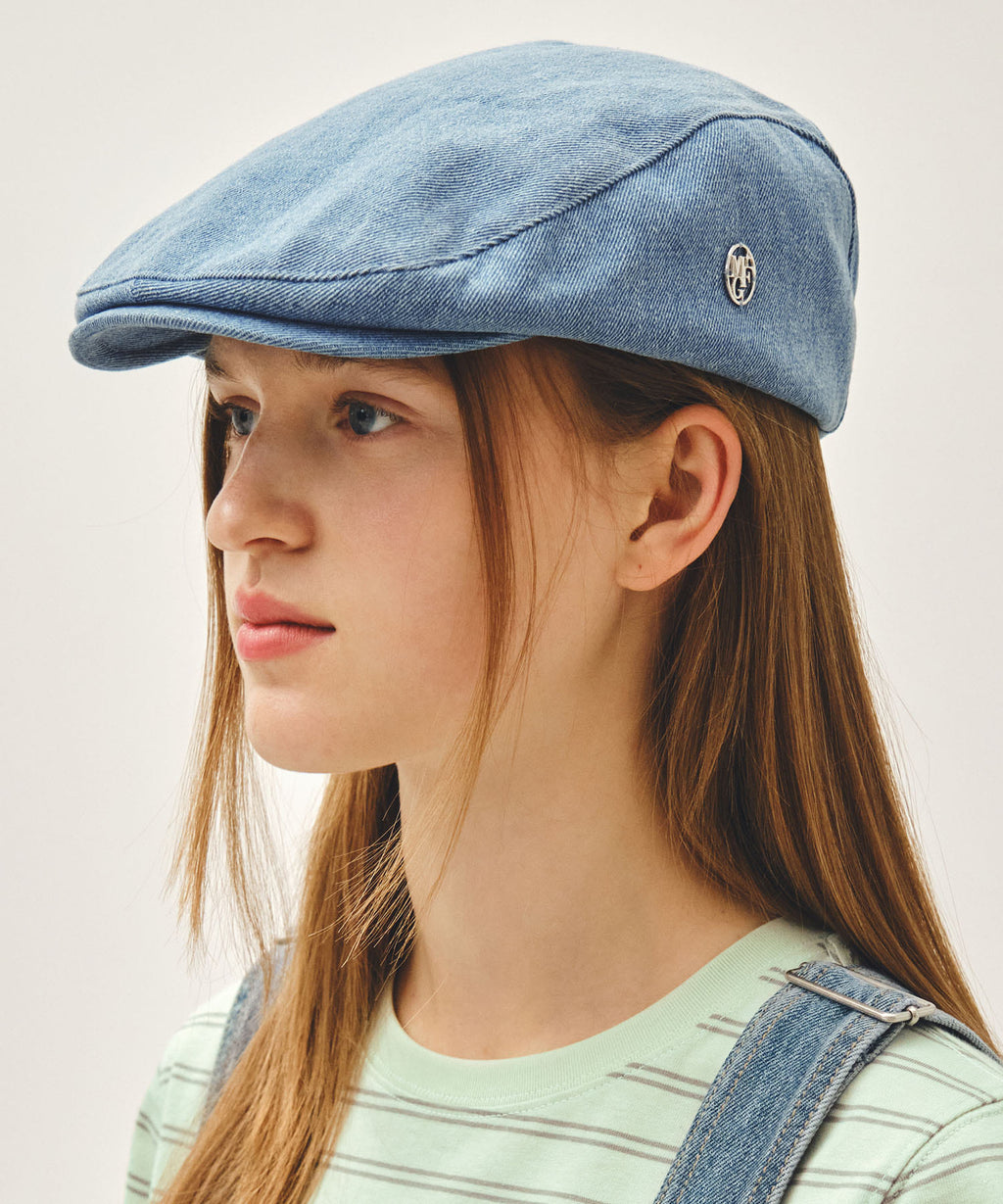 Marithe & Francois Girbaud - Circle Logo Hunting Cap (Blue) product image 6 | TRAB K-Fashion Australia