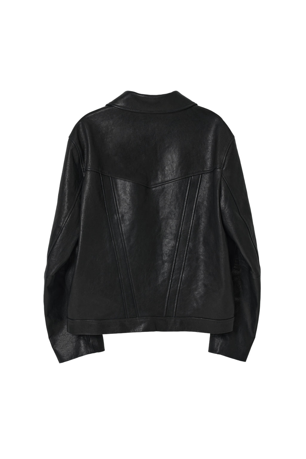 STU - Lambskin Button Leather Jacket (Black) product image 19 | TRAB K-Fashion Australia