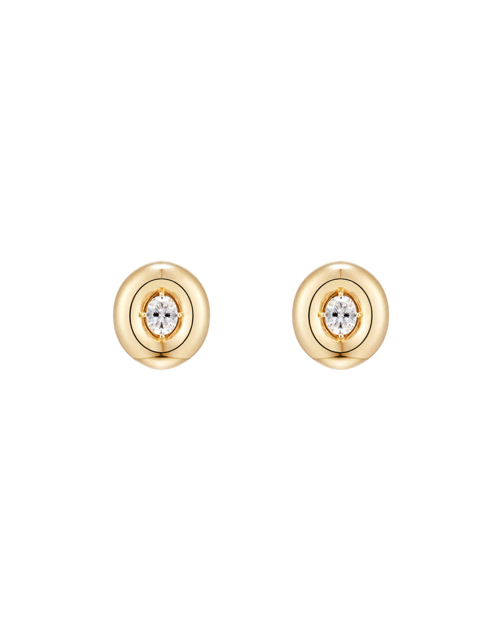 Numbering - Oval Solitaire Earrings with Dimensional Frames #3301 product image 7 | TRAB K-Fashion Australia