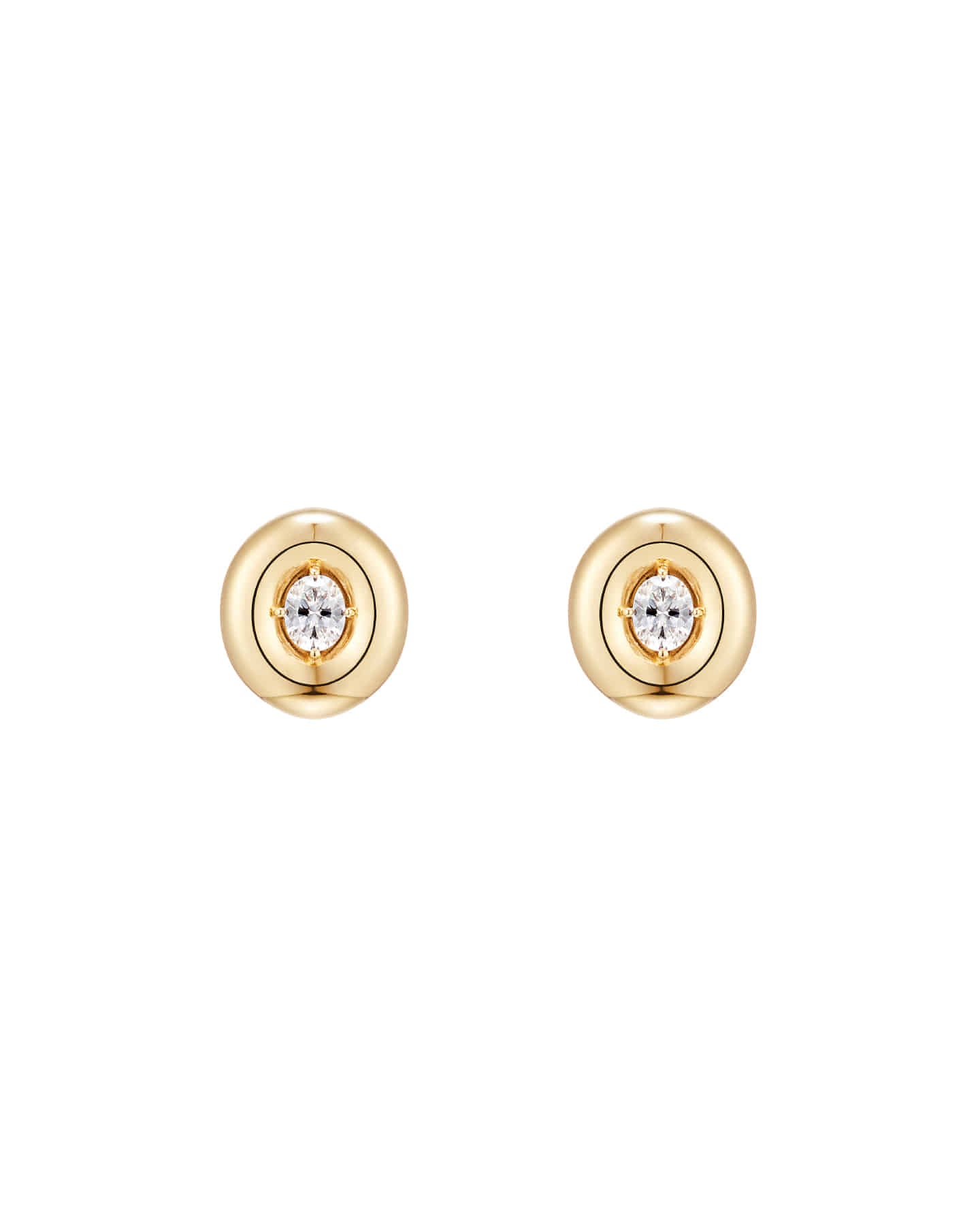 Numbering - Oval Solitaire Earrings with Dimensional Frames #3301 product image 7 | TRAB K-Fashion Australia