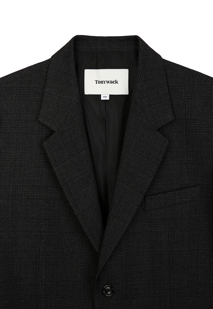 Tonywack - Signature 2-Button Blazer (Charcoal Grey Check) product image 8 | TRAB K-Fashion Australia