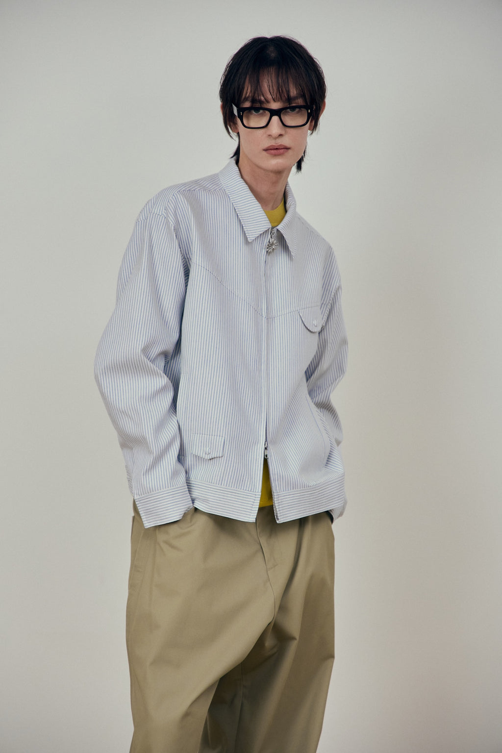 Stu - Embroidery Stripe Jacket Sky (Blue) product image 16 | TRAB K-Fashion Australia