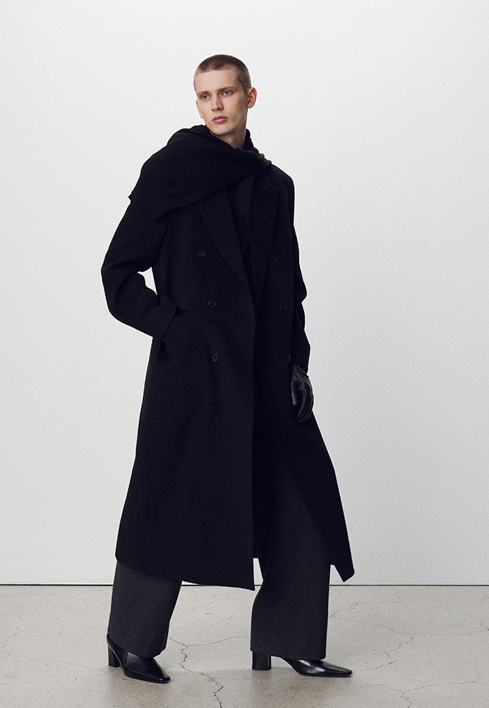 Tonywack - Wool And Cashmere Extra-Long Coat (Black) product image 3 | TRAB K-Fashion Australia