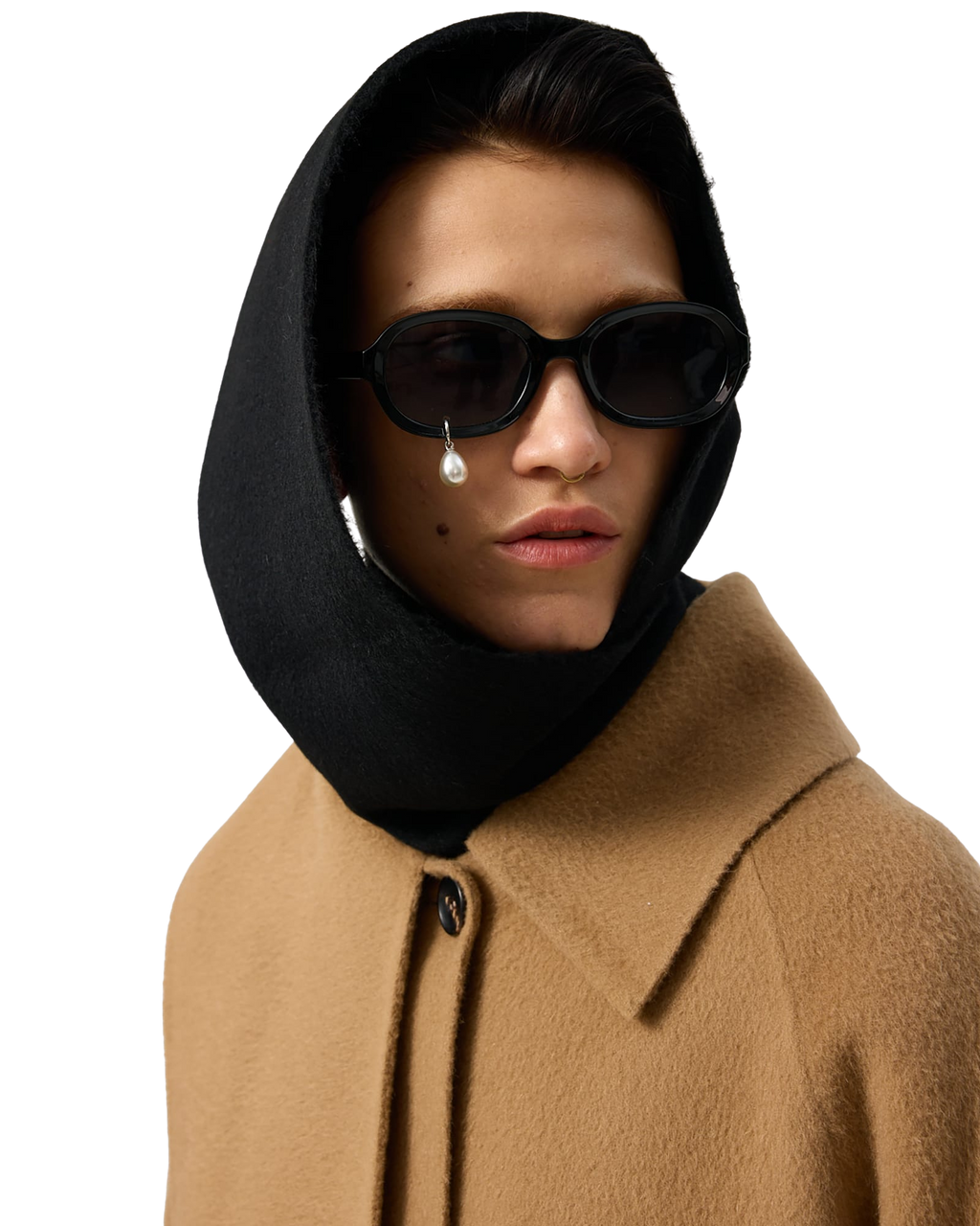 Kimhe Kim - Pearl Tear Round Sunglasses (Black) product image 4 | TRAB K-Fashion Australia