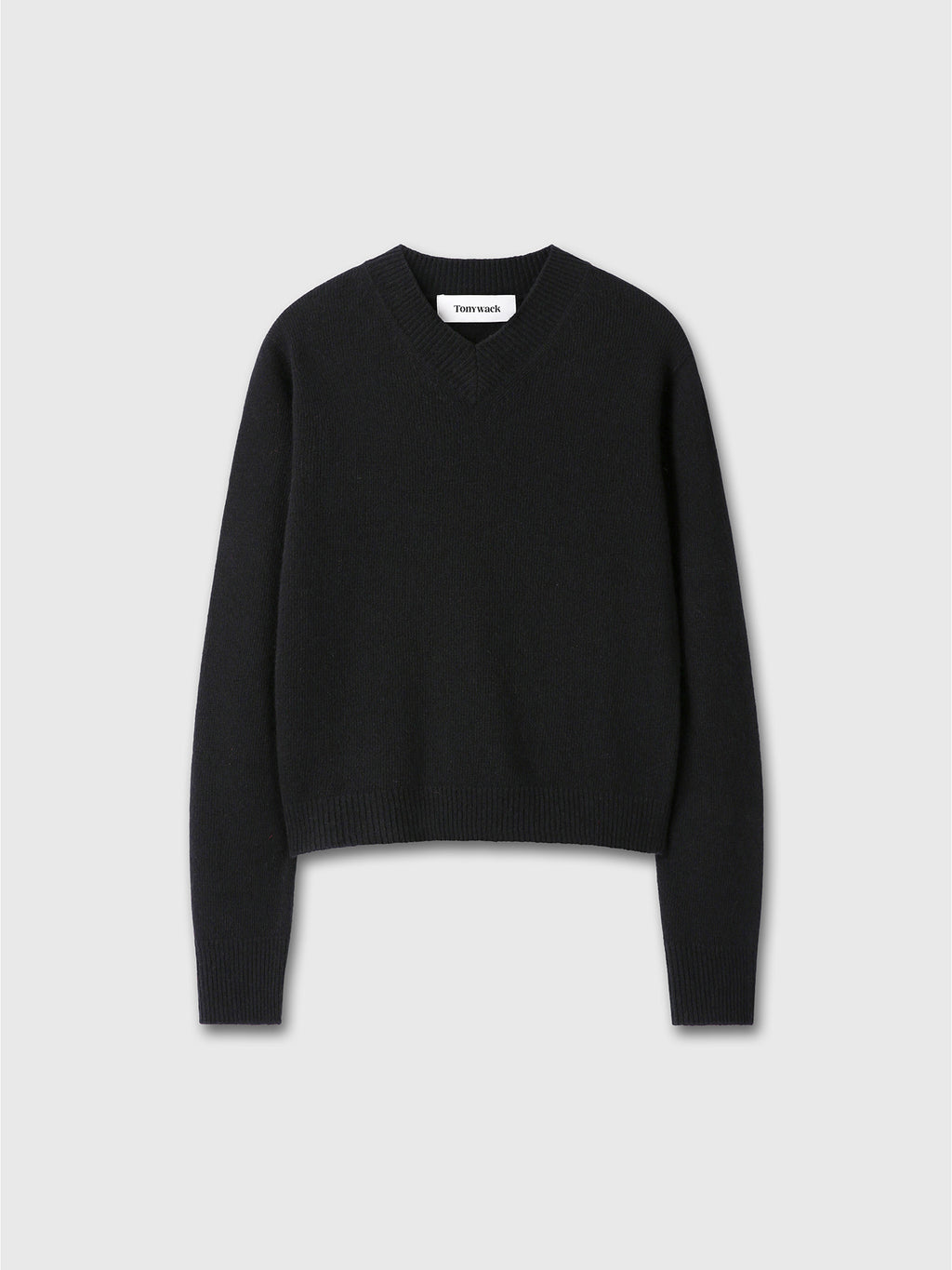 Tonywack - Cropped V-Neck Wool Sweater (Black) product image 8 | TRAB K-Fashion Australia