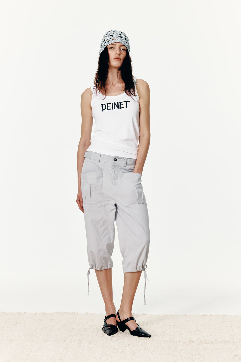 Deinet - Two Buckle Half Pants (Light Grey) product image 7 | TRAB K-Fashion Australia
