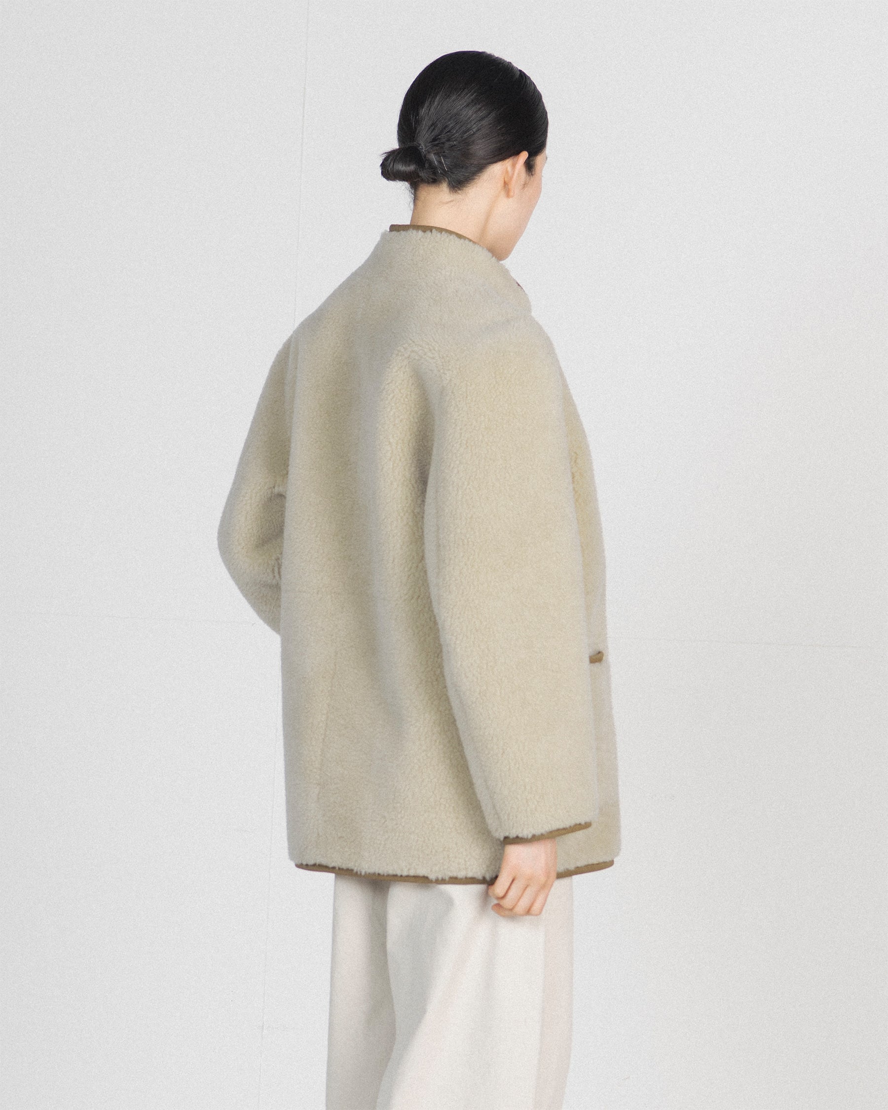 Brownyard - Reversible Shearling Jacket (Beige) product image 2 | TRAB K-Fashion Australia