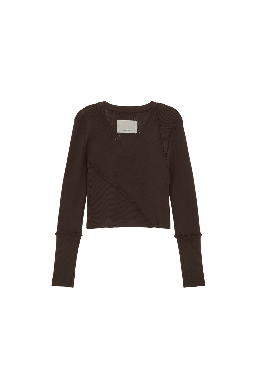 Matin Kim - Cut Out Detailed Knit Cardigan (Brown) product image 2 | TRAB K-Fashion Australia