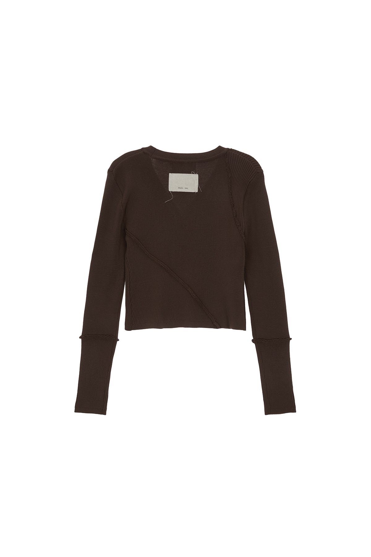 Matin Kim - Cut Out Detailed Knit Cardigan (Brown) product image 2 | TRAB K-Fashion Australia
