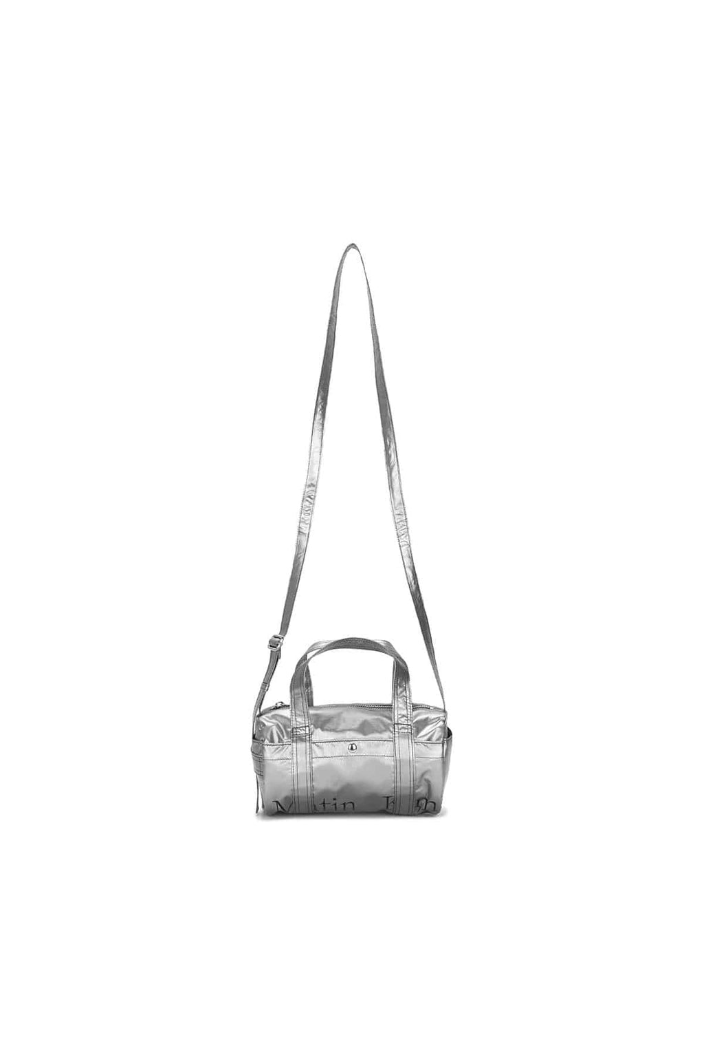 Matin Kim - Glossy Logo Sporty Mini Duffel Bag (Silver) product image 1 | TRAB K-Fashion Australia