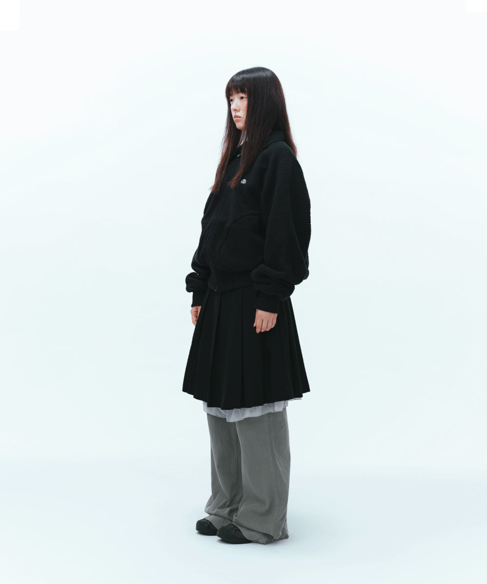 Coyseio - Round Collar Fleece Jacket (Black) product image 5 | TRAB K-Fashion Australia