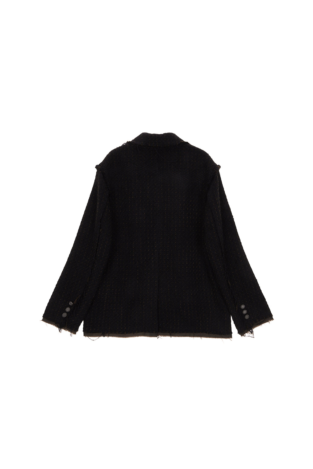 Matin Kim - Tweed Pocket Blazer (Black) product image 2 | TRAB K-Fashion Australia