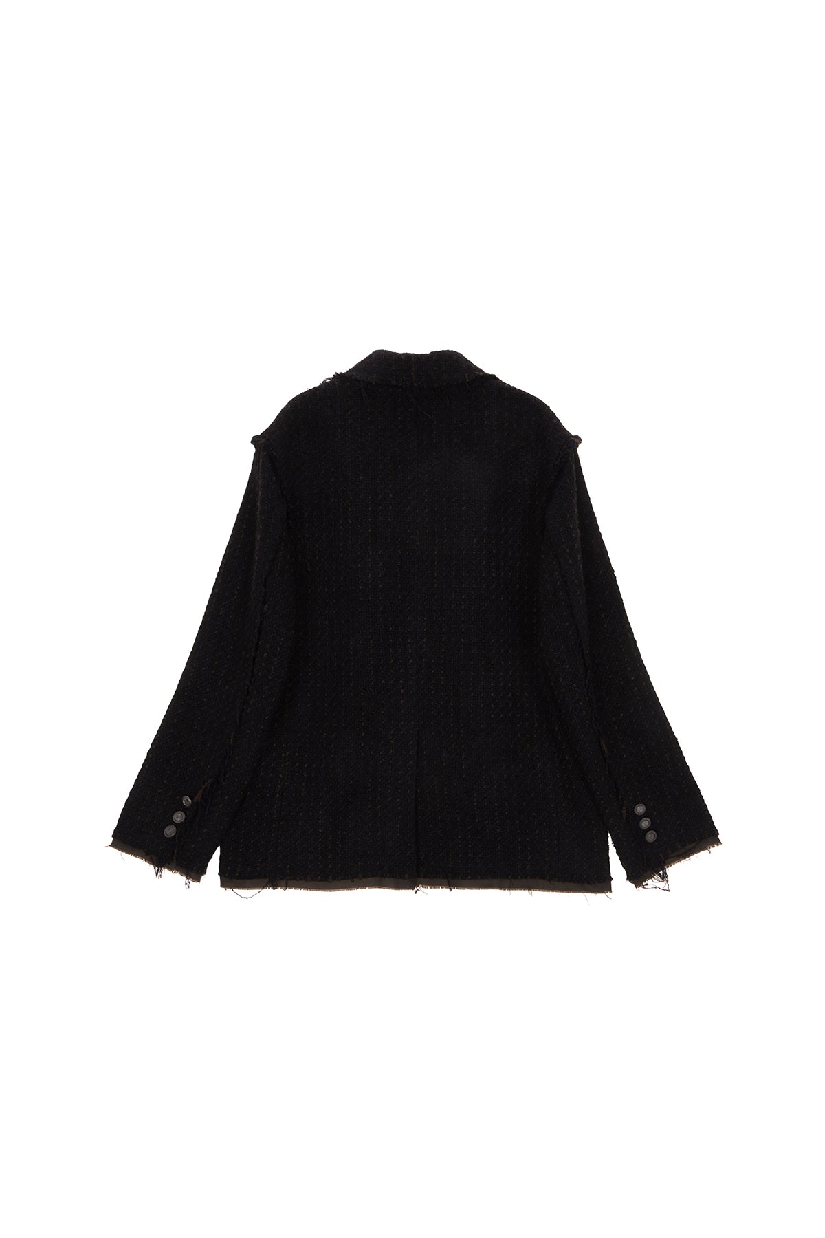 Matin Kim - Tweed Pocket Blazer (Black) product image 2 | TRAB K-Fashion Australia