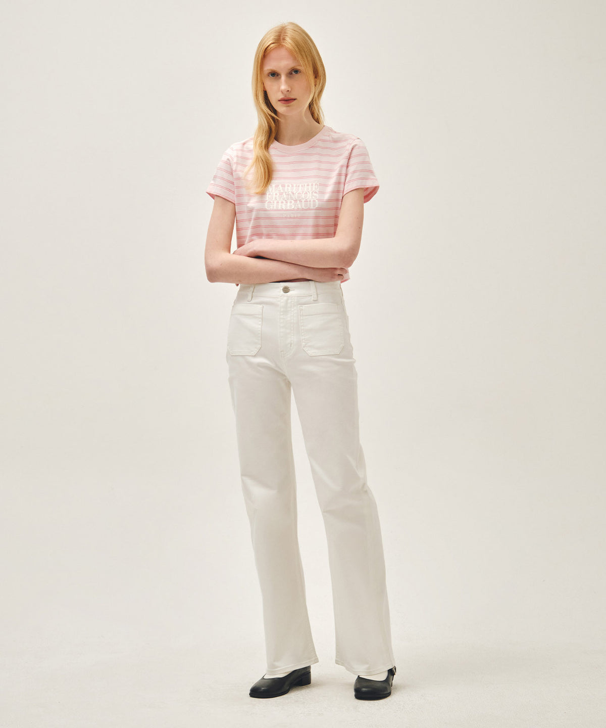 Marithe & Francois Girbaud - Classic Logo Crop Tee (Pink) product image 5 | TRAB K-Fashion Australia