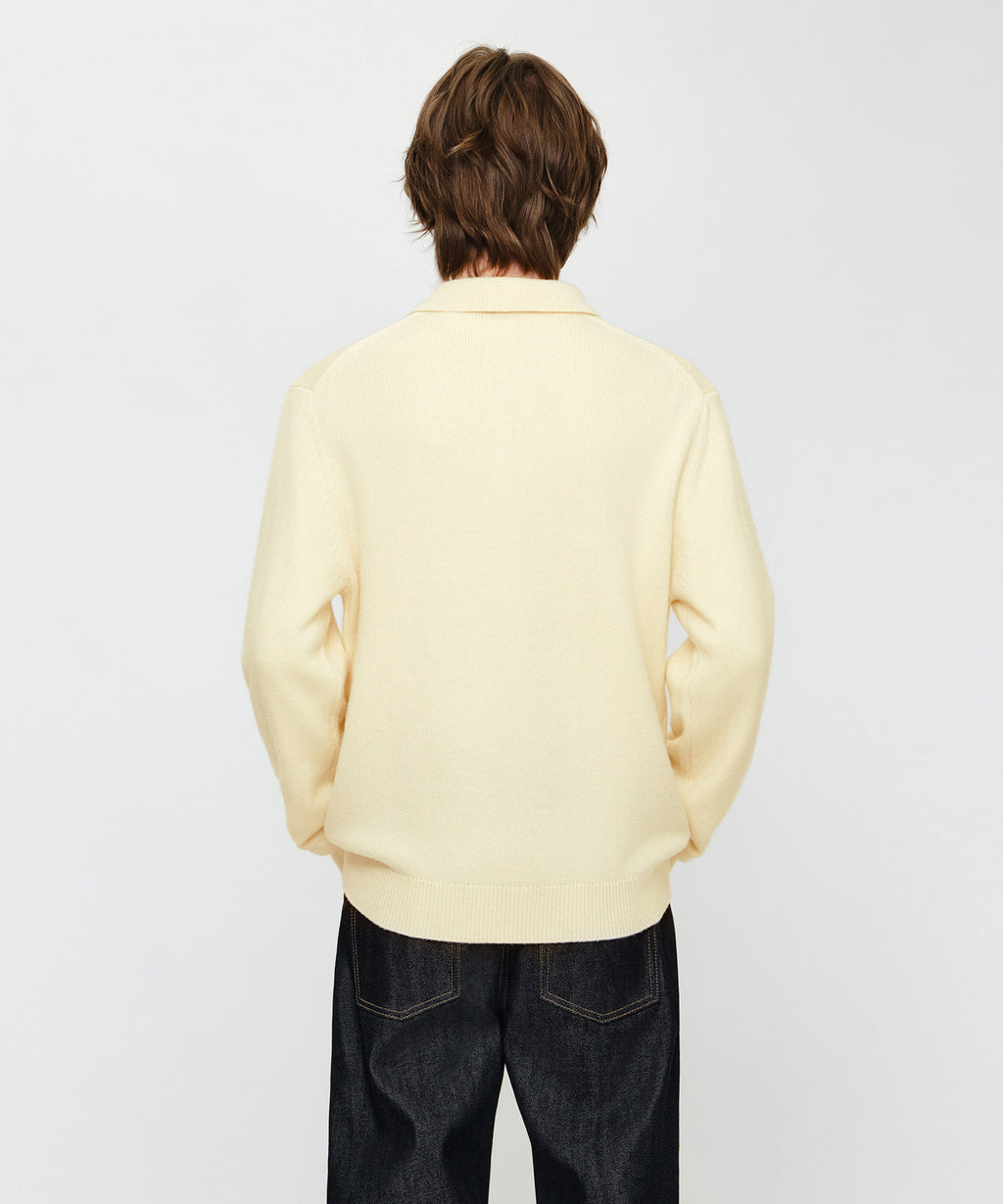 Marithe & Francois Girbaud - Small Classic Logo Collar Knit (Ivory) product image 3 | TRAB K-Fashion Australia