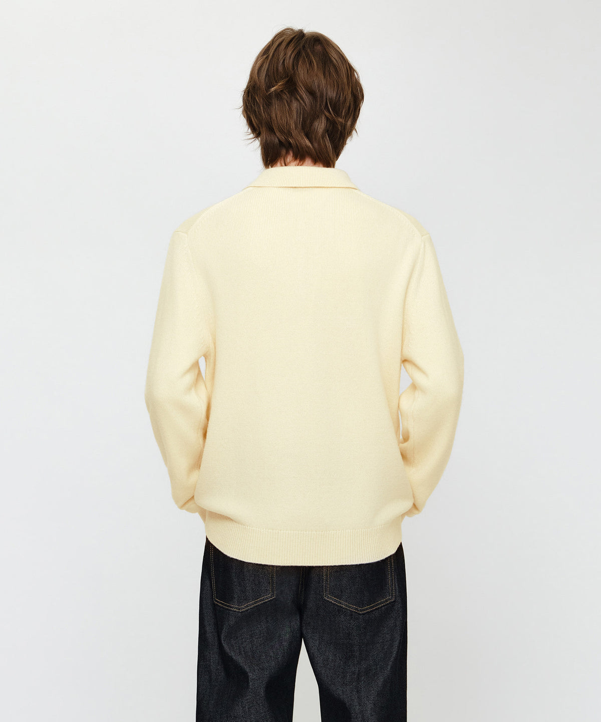 Marithe & Francois Girbaud - Small Classic Logo Collar Knit (Ivory) product image 3 | TRAB K-Fashion Australia